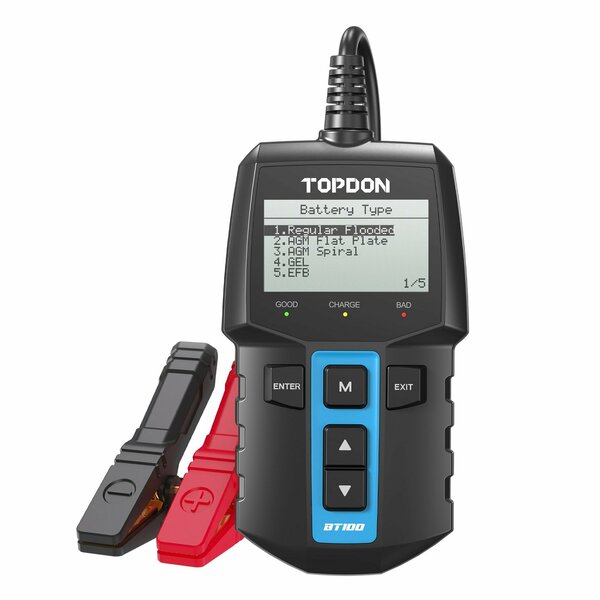 Topdon Battery, Charging System, and Cranking System Analyzer BT100